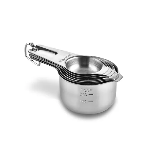 Measuring Cups,Stainless Steel 7 Piece Kitchen Stackable Measuring Set Gadgets tool,For Cooking & Baking