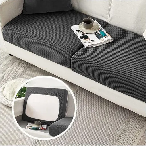 Stretch Sofa Slipcover 4 Seasons Universal Couch Protector Elastic Fabric Cover - Double-Dark-Grey