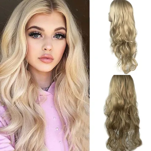 Wig For Women With Long Golden Curly Hair European And Foreign Trade Fashionable Chemical Fiber