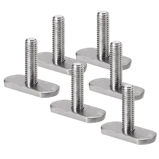 T Bolts for Kayak Track/Rail, Kayak Track Mount Accessories Screws 1 Inch Long, Kayak Hardware T-Slot Bolts 6 Pack