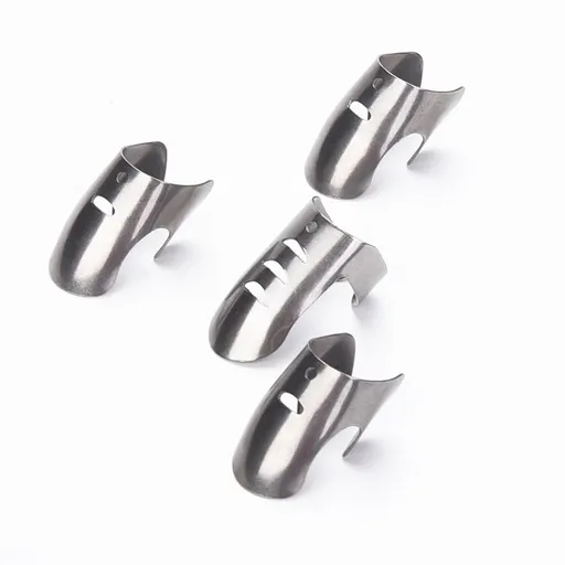 4 Pcs Finger Guards Stainless Steel Finger Protectors Anti-cut Thumb Cover Protectors for Kitchen Slicing Dicing Chopping