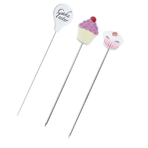 3Pcs Stainless Steel Cake Tester Probe Cake Tester Biscuits Baking Test Needle DIY Baking Tool for Cake Bread Muffin Testing