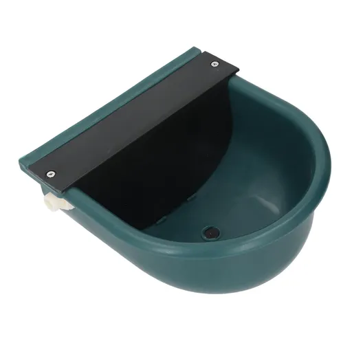 Livestock Water Bowl Large Capacity ABS Water Trough with Drainage Hole for Cattle Sheep Horse Dark Green