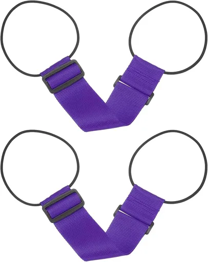 Luggage Straps Bag Bungee, 2 Pcs Suitcase Adjustable Belt for Add a Easy to Travel Elastic Strap Handle Handbag Backpack, Purple -