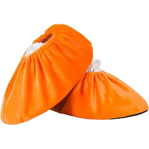 5 Pairs Orange Adult Overshoe Covers, Size 37 to 43