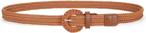 Braided Woven Belt for Women, Rattan Thin Belt Fashion Waist Belts for Summer Dress Jeans