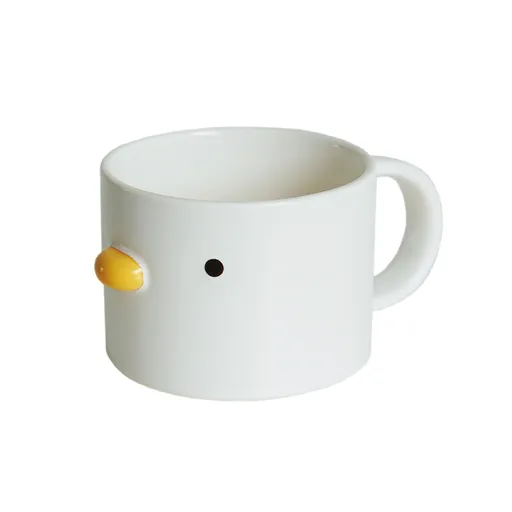 Funny Duck Coffee Cup, Handmade Glaze Cute Mug, Safety Ceramic Milk Latte Mugs, 7oz Espresso Cup. Best Gifts For Coffee Lover.