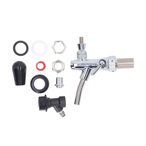 G5/8 Beer Tap 304 Stainless Steel Adjustable Beer Faucet Liquid Dispenser for Bar Restaurant Hotel Home