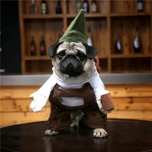 Pet Dog Costume Odd Pet Monk Outfit Polyester Beer waiter