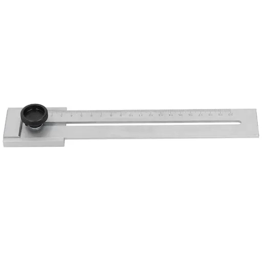 Sliding Line Ruler Precision Carbon Steel Ruler Woodworking Parallel Ruler Marker Gauge Marking Tool (200mm)