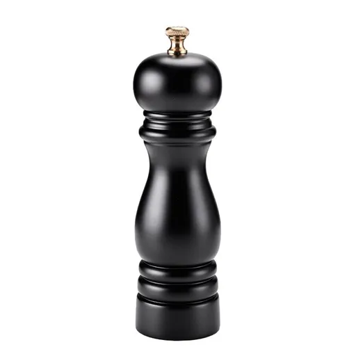 Acrylic Pepper Mill With Adjustable Carbon Steel Grinder Matte Black Environmentally Friendly– The use of wood ensures