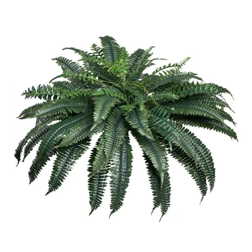 Large Hanging Artificial Boston Fern, 43-47 in Natural Spread, Faux Plant Wall Decor with 88 Branches, for Home, Office & Outdoor (Flowerpot Not Included)