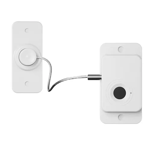 Fingerprint Fridge Lock - Child & Pet Proof Security for Drawers, Cabinets, Ovens, Toilet | Smart Biometric& USB Key | Easy Install | Quick Unlock (White, 1 Pcs)