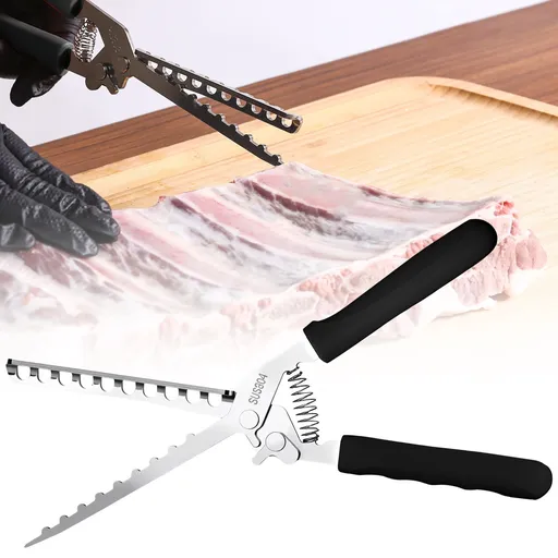 1 Piece Rib Membrane Remover, stainless steel barbecue grilling tool with ergonomic handle and dishwasher safe design, Orange, 11 x 1.5 inches