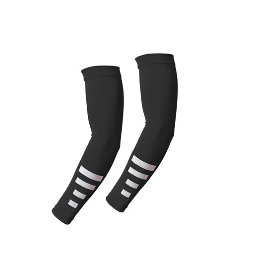 UV Protection Arm Sleeves Cooling Breathable Sun Sleeves with Reflective Strips Black