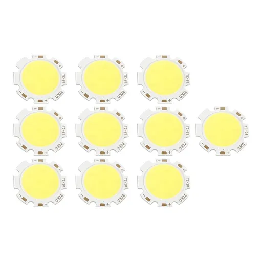 10pcs Round COB 3W High Power LED Chip Bulb Lamp Light White