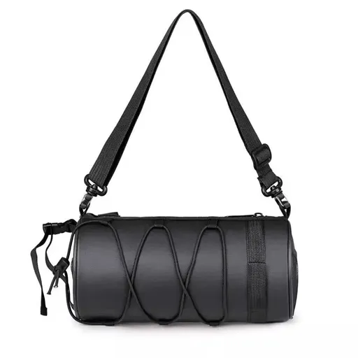 Bike Handlebar Bag Small Bicycle Handle Bar Bag Handy Front Bike Bags Handlebar Storage Pouch Pack with Shoulder Strap Little Mountain Road Bike Barrel Bag