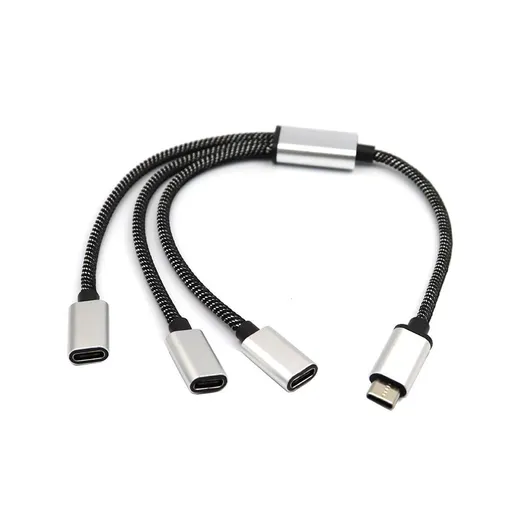USB C Splitter, USB C to USB C Female Adapter, 2/3 Ports 1 to 3