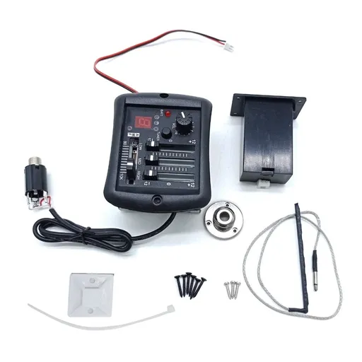 3 Bands Acoustic Guitar Piezo Pickup Preamp Tuner Piezo Pickup Equalizer System Battery Holder for Case