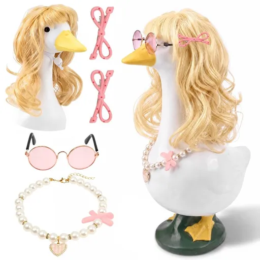 Outfit, Endless DIY Fun, Mix and Match, heartwarming present, Necklace Princess Style Outdoor Decor, for Lawn Geese Statue