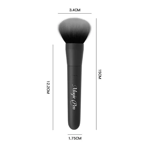 Black Discreet Makeup Brush Vibrator - 10 Mode USB Rechargeable Teaser Wand with Soft Bristles, Waterproof Portable Adult Intimacy Massager for Couples and Solo Play