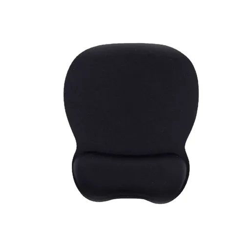 Ergonomic Mouse Pad with Gel Wrist Support, Comfortable Mousepad with Smooth Wrist Rest Surface Base for Pain Relief, Black