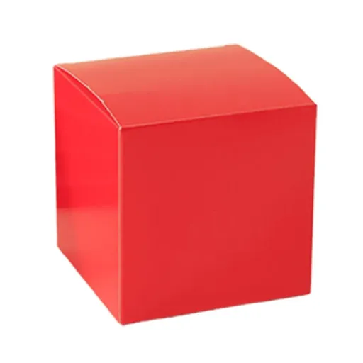 50pcs Colourful Square Paper Boxes Gifts Packaging Craft Supplies Storage Boxes - Red-10x10cm