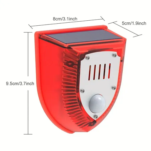 solar animal repellent, solar powered animal deterrent, dog barking sound repellent, gun shot sound repellent, wild boar repellent Australia, pest control for garden, farm animal deterrent, solar pest repeller - Red - Size 感应款