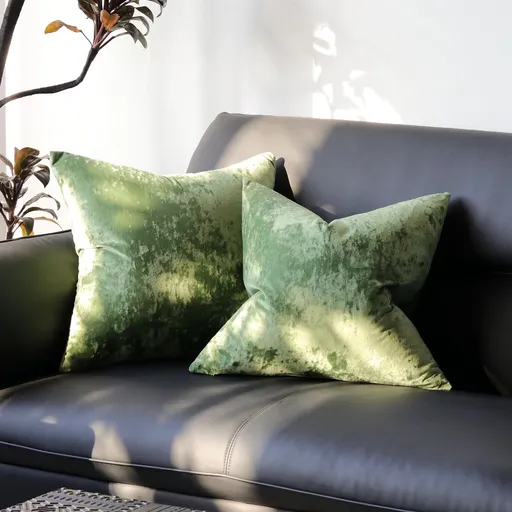 Ice Velvet Pillow Cover Polyester Solid Color 30x50cm Grass Green 55*55cm without pillow core