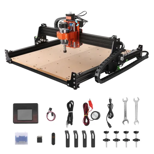 CNC Router Machine, 300W, 3 Axis GRBL Control Wood Engraving Carving Milling Machine Kit, 15.75 x 15.75 x 2.36 in / 400 x 400 x 60 mm Working Area 1200 RPM for Wood Acrylic MDF PVC Plastic Foam