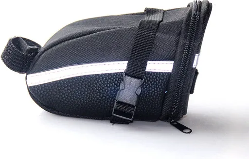 Saddle Mount, Universal Small Saddle Bag, Waterproof Saddle Bag, Large Capacity, With Zipper and Storage Pocket, Bicycle Saddle Bag, Black