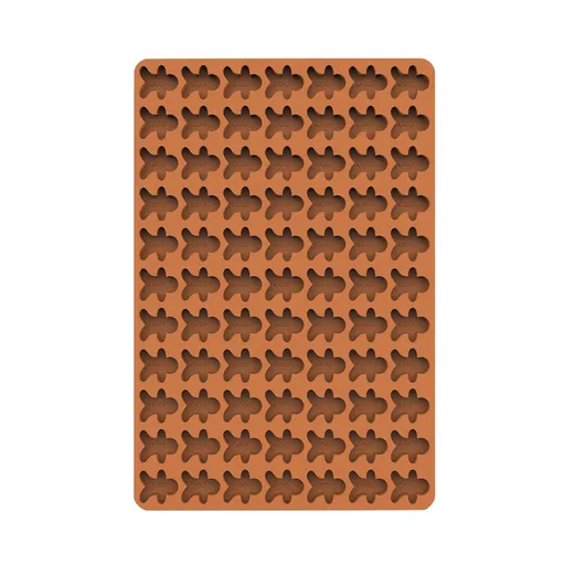 77 Cavities Gingerbread Man Shape Christmas Molds for Making Chocolate/Candy/Fondant/Gummy for Fruit Snack/Snack Biscuits