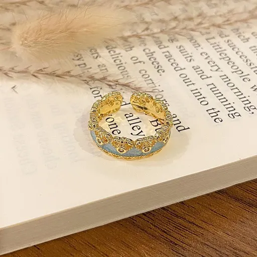 High‑Grade Enamel Pattern Adjustable Ring | Halloween Gathering Jewelry | Versatile Light‑Luxury Ladies Finger Ring