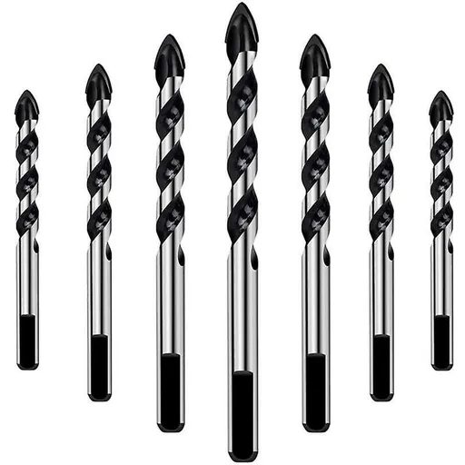 7 pcs Drill Bit Set For Tile, Glass, Concrete, Stone, Brick, Tiles, Ceramic And Mirrors(3Mm 4Mm 5Mm 6Mm 8Mm 10Mm 12Mm)