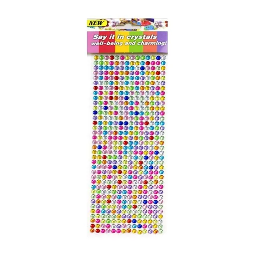 504Pcs Self-Adhesive Acrylic Rhinestone Sticker Decals 6mm - Multicolour