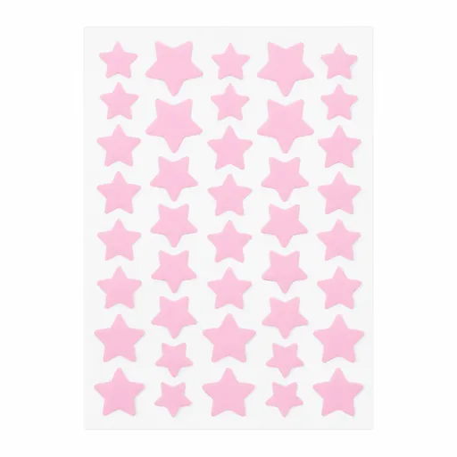 Star Acne Patches Pink 5 Sheets - 40 Stars Per Sheet, Hydrocolloid Blemish Stickers, Waterproof Sweat-Resistant Star Pimple Covers