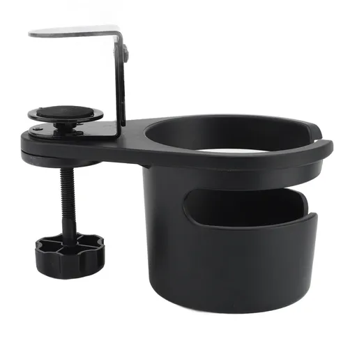 Desk Cup Holder Rotating Clip On Bottle Organizer Storage Rack for Coffee Drink Mugs Water Bottles