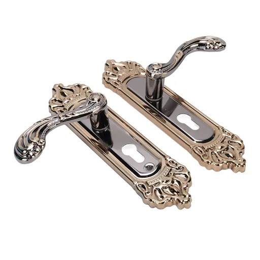 Door Handle Lock Set Aluminum Alloy European Style Universal Quiet Gate Lock for Bedroom Bathroom Office Kitchen