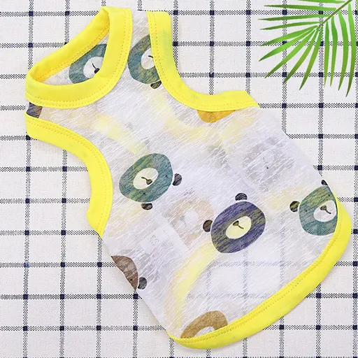 Valley Dog Pet Cooling Vest Sun Protection Vest yellow edge multiple bear head L bust 45 back length 35cm