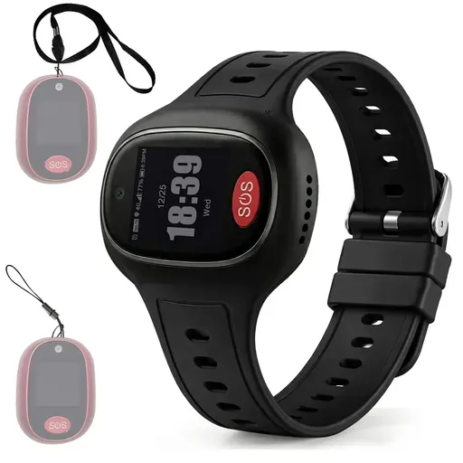EQUIPMED Fall Detection Alarm Watch/Pendant with GPS and SOS Emergency Button, for Seniors, Location Tracking, 2-Way Calling, iPhone and Android Compatible