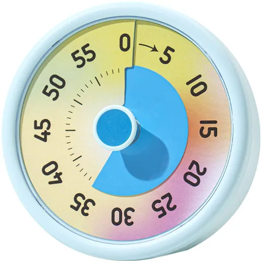 Visual Timer 60 Minute Countdown Timer With Silent Operation For Kids Classroom Study Office Kitchen Pomodoro Time Management Blue, 11 x 5 x 11 cm