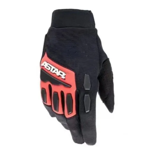 Lohas Fox Bicycle Gloves Nylon Long Finger A black red and blue logo