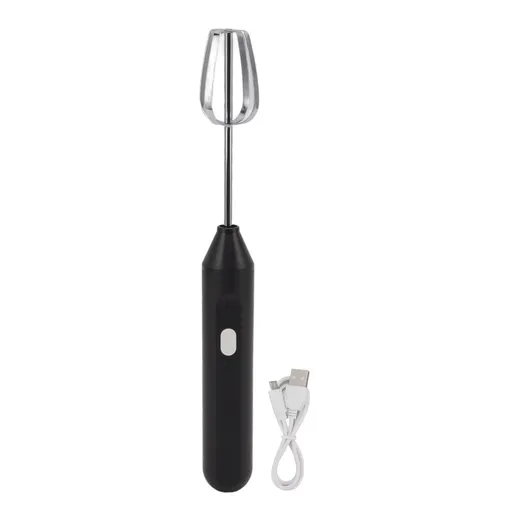 Electric Handheld Egg Beater Electric Milk Frother Coffee Blender Milkshake Blender Foamer Kitchen Tools Black