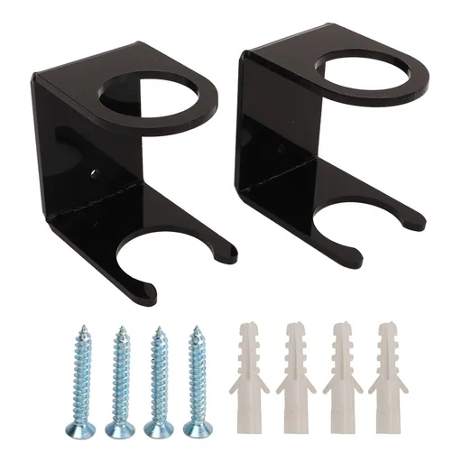 2PCS Baseball Bat Wall Stand Acrylic Wall Mounted Ball Holder Rack Baseball Bat Display Shelf for Home Stadium Office Collection Black