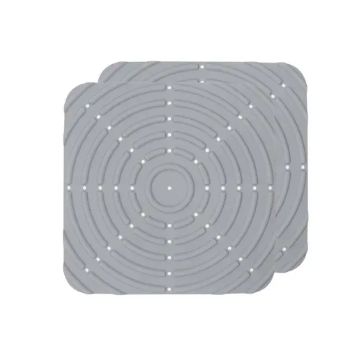 Washable Silicone Nesting Box Bedding Reusable Under Bedding for Chicken Coop - Grey-2PCS