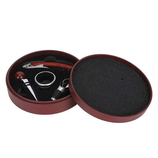 Wine Opener Set, Wine Corkscrew Wine Bottle Opener Corkscrew Set with Wooden Box Stainless Steel Wood Manual Wine