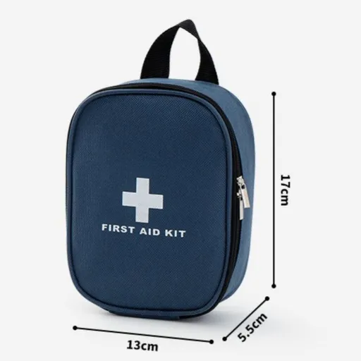 Portable First Aid Kit, Household Medicine Storage Bag, Outdoor Emergency Medical Bag, Small Sizes—Blue