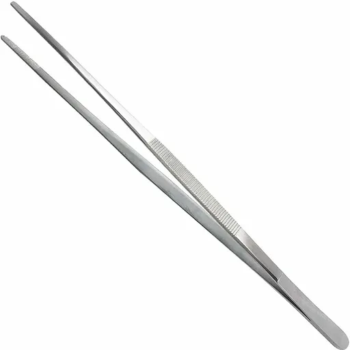 Stainless Steel Tweezers Extra 30Cm/12Inch Long With Precision Serrated End For Aquascaping, Gardening, Kitchen,