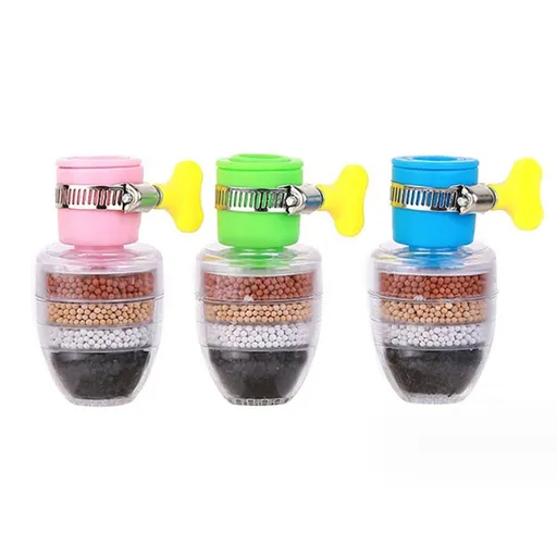 3PCS Activated Carbon Water Filter Set, Layer CartridgeWater Filter for Sink, Faucet Mount Water Filtration System for Tap Water