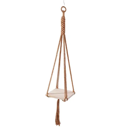 1 Pack Plant Hanger | Plant Hanger Indoor, Hanging Planter Shelf | Hanging Planter Potted green plant wall hanging（apricot）